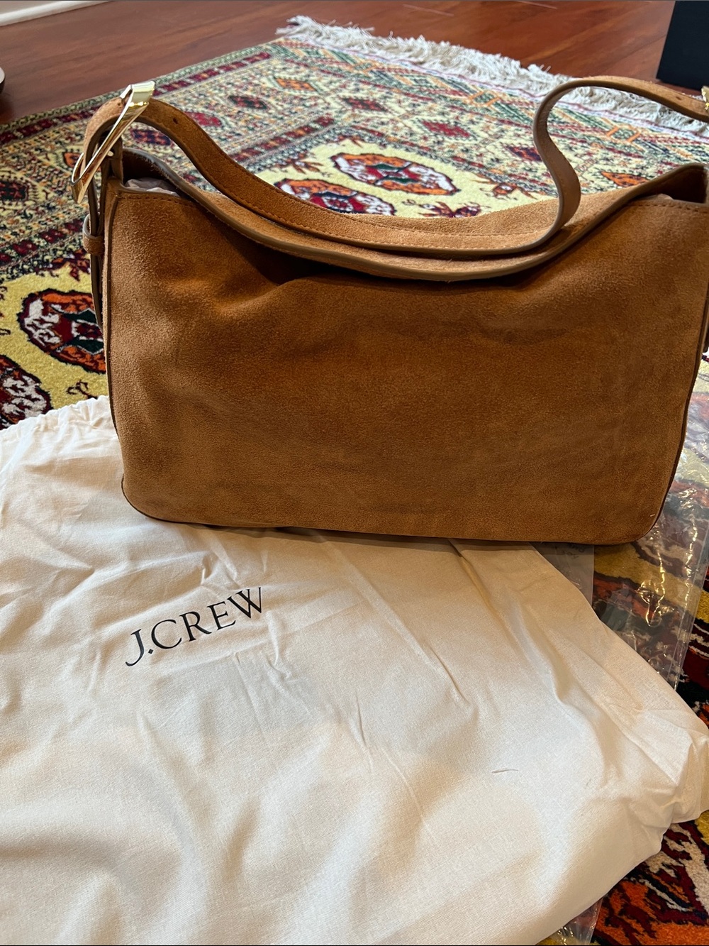 J. Crew Berkeley Suede Hobo Shoulder Bag in Tan - Picture 7 of 10